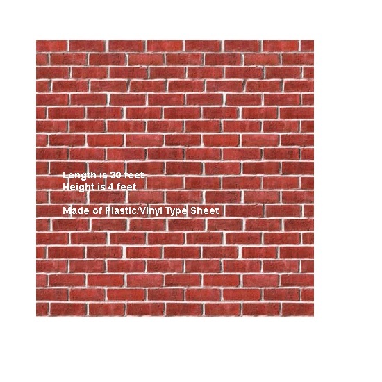 Red Brick Wall Mural Background Scene Setter Room Backdrop