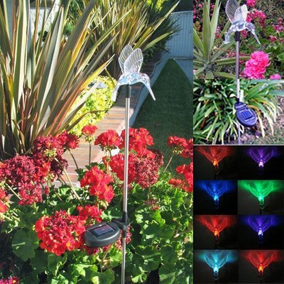 Solar Powered Hummingbird Garden Yard Stake Color ...