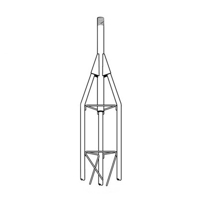 ROHN 25AG1 Top Cap Tower Section with 1.25