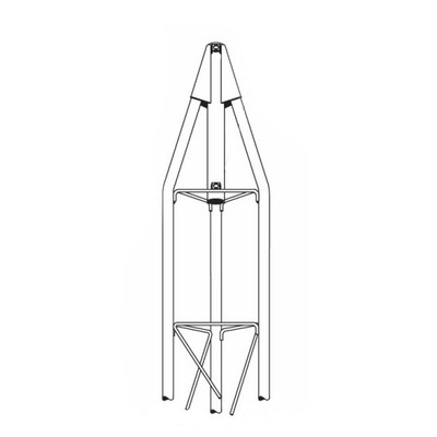 ROHN 25AG5 Top Cap Tower Section with 2.75
