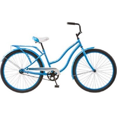 26" Girls' Women's Cruiser Bike Bicycle Beach Rider Classic BLUE with Rack NEW