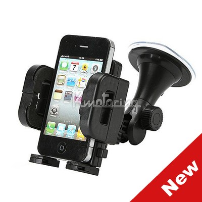 Black Universal 360 degree Car Mount for Smart Cell Phone GPS Suction 