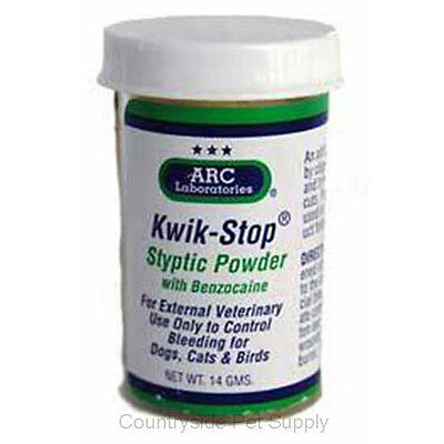Kwik Stop Styptic Powder Benzocaine Bleed Stop ...