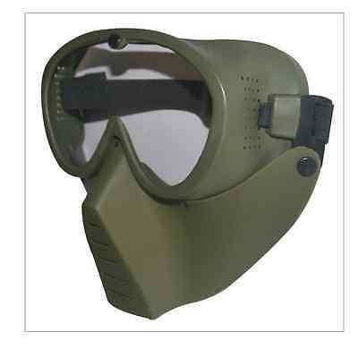 TAIGEAR MOLLE LARGE GREEN CLEAR SCREEN MASK WITH STRAP for Paint Ball BEST (Best Green For Green Screen)