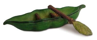 Pea Pod Canoe w Oar Miniature Fairy ...