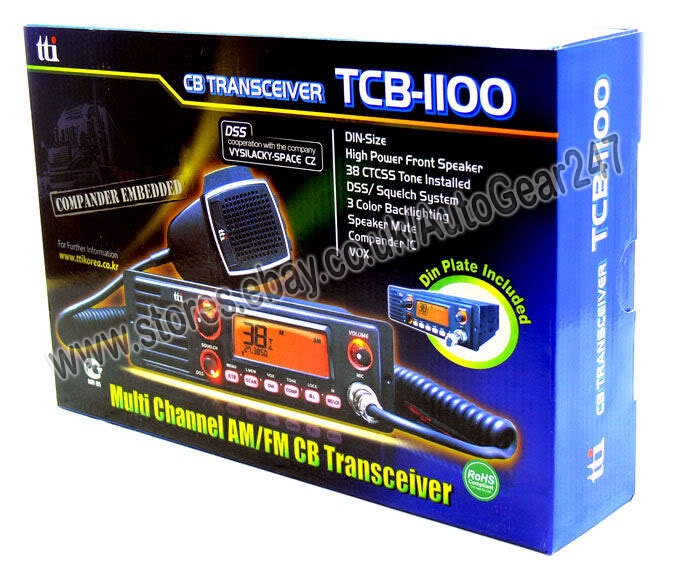 12v Car Truck TTI TCB1100 CB Radio Transceiver with Front Speaker