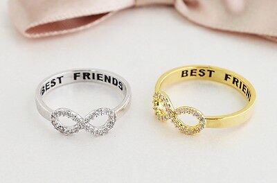 Best Friends Infinity ring, Friendship, Cubic Zircon Ring - Price for one piece (Friendship Infinity Rings For Best Friends)