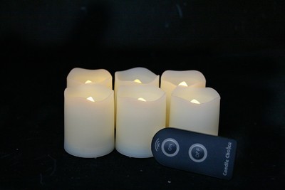 6 PCS Ivory LED Votive Candles with ...