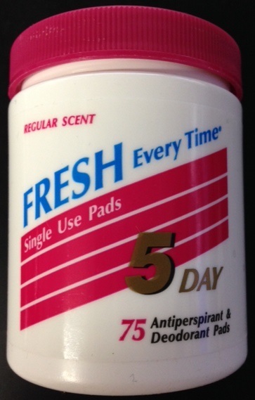 5 Day Antiperspirant and Deodorant Pads Regular 75 Ea