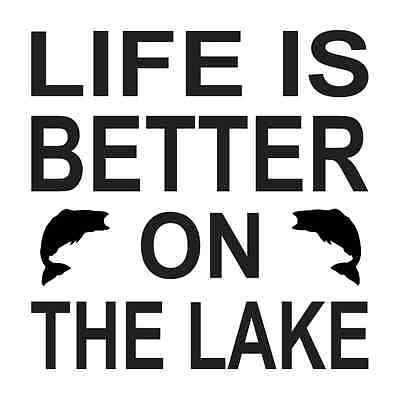 STENCIL**Life is better ON the LAKE *w/Fish for Signs Crafts Wall Cabin