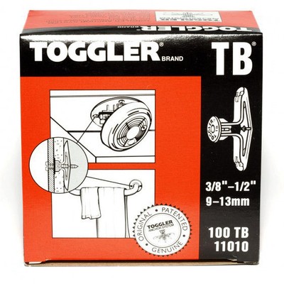 UPC 036296110109 product image for Toggler Hollow Wall Anchor 10mm To 13mm Toggler Box Of 100 - Tog11010 | upcitemdb.com
