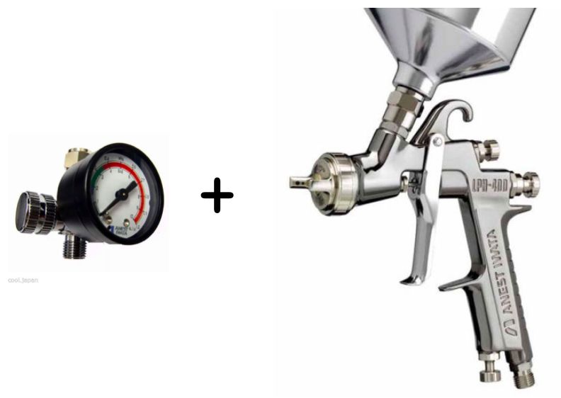 ANEST IWATA Air Regulator AJR02SVG + LPH400 LPH400144LV 1.4 Spray