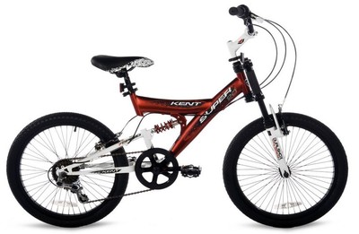 20" Kids Boys Bike 7 Speed Full Dual Suspension Road Mountain Bicycle Helmet