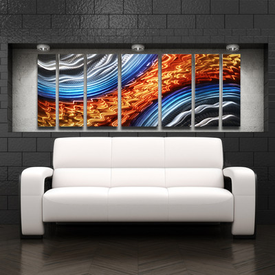 Modern Contemporary Abstract Metal Wall Sculpture Art ...