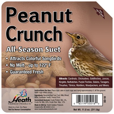 12-PACK CASE Peanut Crunch Suet Cake Bird ...