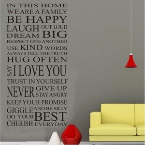 about Funny House rules DIY Removable Art Vinyl Quote Waterproof 