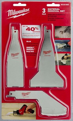 Milwaukee 49-22-5403 3 Piece Sawzall Scraper Blade ...