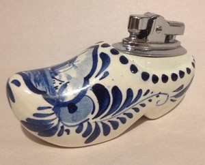  Lighter Holland Hand Painted Windmill Porcelain Shoe Delftware  eBay