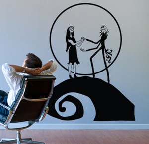 Details about NIGHTMARE BEFORE CHRISTMAS JACK SALLY WALL DECOR DECAL