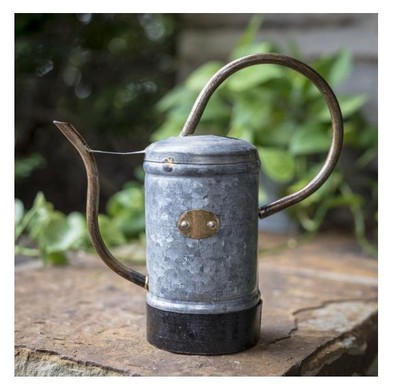 Petite Galvanized Watering Can~Vintage Style Home Decor