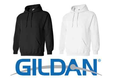 Pre-owned Gildan 50 Hooded Sweatshirts 25 Black 25 White Bulk Lot S-xl  Hoodie Wholesale