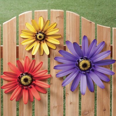 3 painted metal indoor outdoor garden wall ...