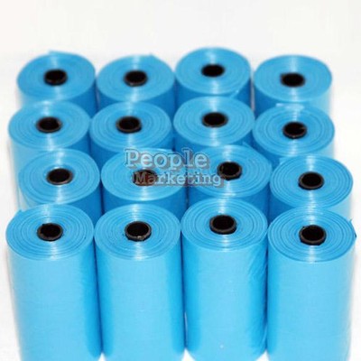 20 Rolls Biodegradable Pet Dog Blue Garbage ...