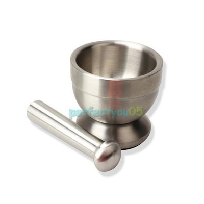 Stainless Steel Mortar and Pestle Set Kitchen ...