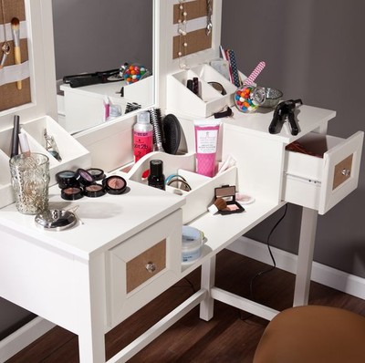 Bedroom White Makeup Vanity Table Stool Set ...