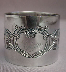 Antiques  Silver  Solid Silver  Napkin Rings Clips
