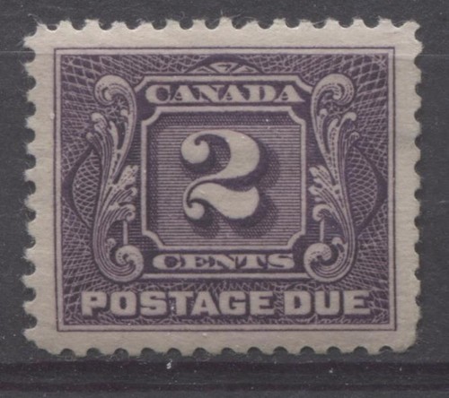Canada-J2c-2c-Pale-Plum-1906-1928-Postage-Due-Dry-Printing-VG-64-OG