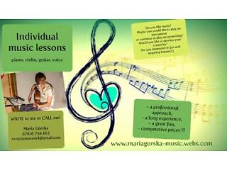Music and vocal coach (violin, guitar, piano and singing)