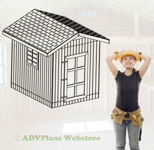 Details about 10X8 GABLE ROOF UTILITY SHED, 26 BARN GARDEN SHED PLANS 