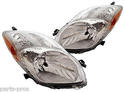 New Replacement Headlight Assembly PAIR / FOR 2009-2011 TOYOTA YARIS HATCHBACK