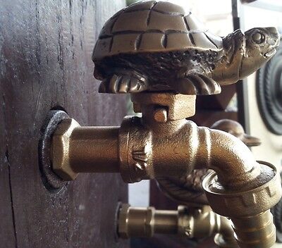 BRASS GARDEN TAP TURTLE SPIGOTS FAUCET VINTAGE ...