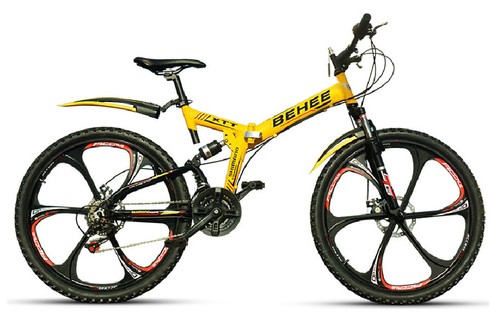 21 Speed Mountain Bike Folding Bicycle 26'' Wheel Full Suspension