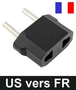 Adaptateur prise secteur USA Japon Chine Canada vers EU BE Belgique FR