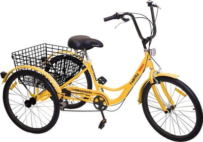 SHIMANO Shifter 6-Speed 24" 3-Wheel Tricycle Bicycle Trike Cruise Bike HARDY