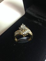 diamond ring 2 part marque cut diamond ring 1 ctw