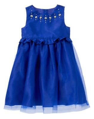 NWT Gymboree Best in Blue Gem Tulle Dress 12 18 24 mo Christmas Holiday