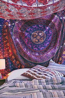 WALL DECOR HIPPIE TAPESTRIES BOHEMIAN MANDALA TAPESTRY ...