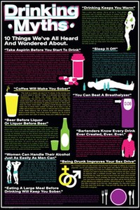 ... MYTHS - FUNNY POSTER - 24x36 SHRINK WRAPPED COLLEGE DORM BAR 241166