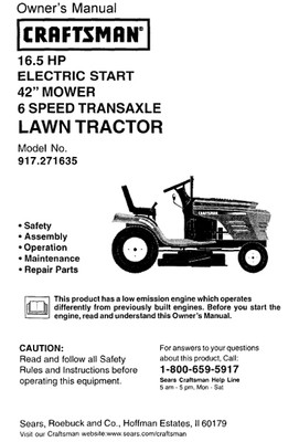 18 Sears Craftsman 16.5 HP Riding Mower ...