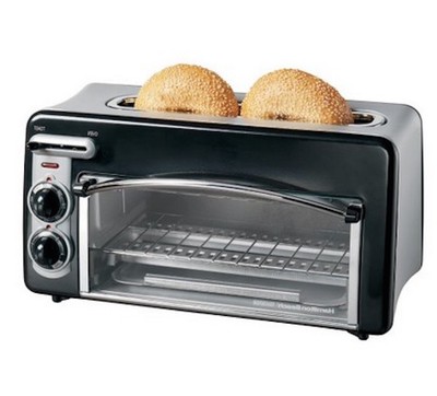 Wide Slot Toaster Oven Black Broil Bake Toast Bread Bagel Cook Food ...