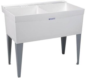 Utility Slop Sink Laundry Tub Floor Standing Wash Room Garage Basement ...