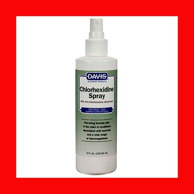 Davis Chlorhexidine Medicated Spray 8oz for Dogs ...