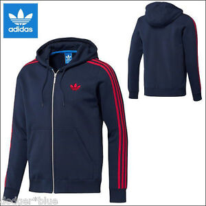 Adidas Originals Sport Trefoil Hoodie Full Zip Jacket Mens 4XL Indigo