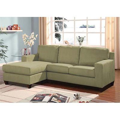 Microfiber Reversible Chaise Sectional Sofa Couch Bed ...