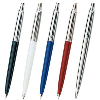Parker Jotter Ball Point Pen - Black / Blue / Red / White / Steel Black/Blue ink