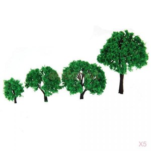 5x-4pcs-Model-Trees-set-train-war-game-Layout-landscape-Scenery-scale 